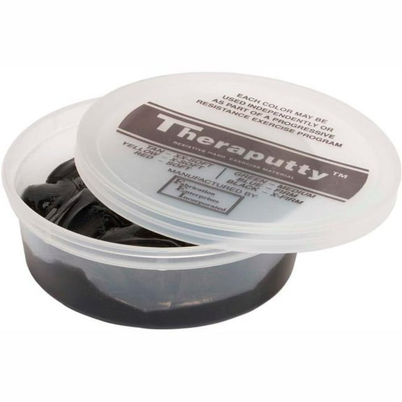 Fabrication B2177060 Thera-Putty Plus protective Exercise Putty - Black - 4 oz - X-Firm