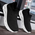 thumbnail image 4 of Hollow Out Sole Slip-On Knit Walking Shoes Breathable Platform Casual Sneakers, 4 of 5