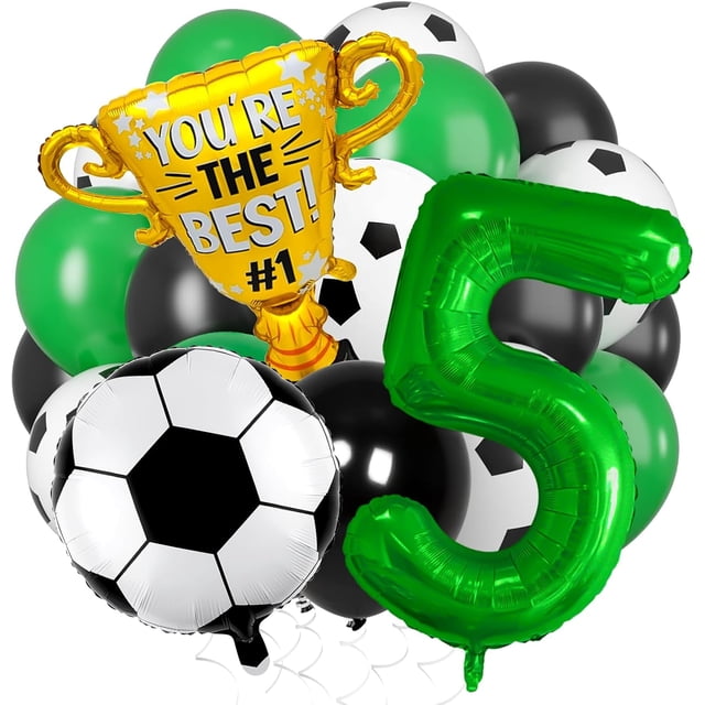Yanonmyfd Soccer Balloons Set 11 Pcs, Football Balloons Party Decorations Gold Winner Trophy Balloon USA Patriotic Anniversary World Cup Soccer Sports Theme Party Decorations,Soccer5
