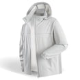 thumbnail image 2 of Men's Summer Sun Protection Hooded Jacket Ice Silk Cooling Long Sleeve Top Casual Fishing Hiking Travel Outdoor Windbreaker Solid Color | AESTIVO,Gray L, 2 of 8