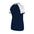 thumbnail image 5 of Women's New Era Navy Chicago Cubs Gameday Raglan V-Neck T-Shirt, 5 of 6