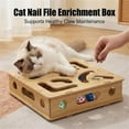 thumbnail image 6 of Cat Scratch Puzzle Enrichment Box, Wooden Cat Nail File Box, Maze Cat Scratch Puzzle Box & Sandpaper Inside, It's A Stress-Free Alternative to Trimming Your Nails, 6 of 7