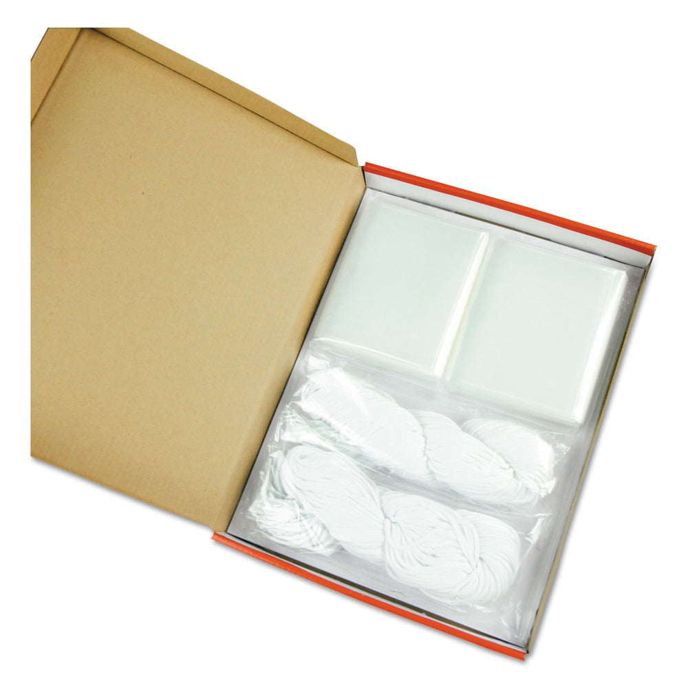 Universal UNV56005 3 in. x 4 in. Badge Holders with Neck Lanyards and White Inserts - Clear (100/Kit)