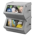 Whitmor Stackable Window Storage Box Paloma Gray