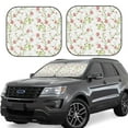 thumbnail image 1 of Disketp Roses Flowers Pattern 2 Piece Windshield Sunshades,Folding Windshield Sun Shade for Car SUV Trucks Sedan,Blocks UV Rays Sun Visor Protector-Small, 1 of 6