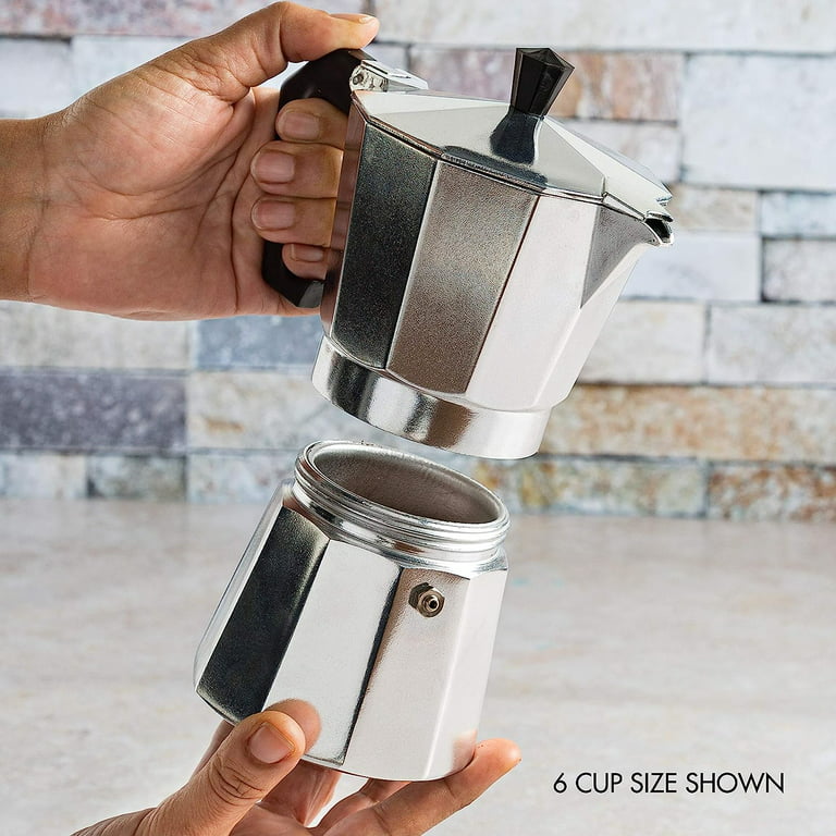 COOK, PREP, EAT Electric Cuban Coffee Maker, Italian Moka Espresso Maker, 3  or 6 Cups, Portable Moka Pot, Cafetera Electrica Greca, Cafe Cubano