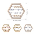 thumbnail image 4 of Children Wood Abacus Portable Early Education Colorful Household Preschool Calculation Math Toy Teaching Tool Festival Gift White Grey, 4 of 6