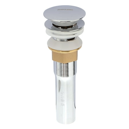 

Metal Bathroom Sink Drain Bounce Core Sink Drain with Detachable Strainer Basket