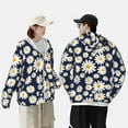 thumbnail image 5 of Picia Daisy Floral Women's Men's UPF 50+ Sun Protection Hoodie Shirt Long Sleeve SPF Fishing Outdoor UV Hiking Lightweight Shirts-Small, 5 of 9