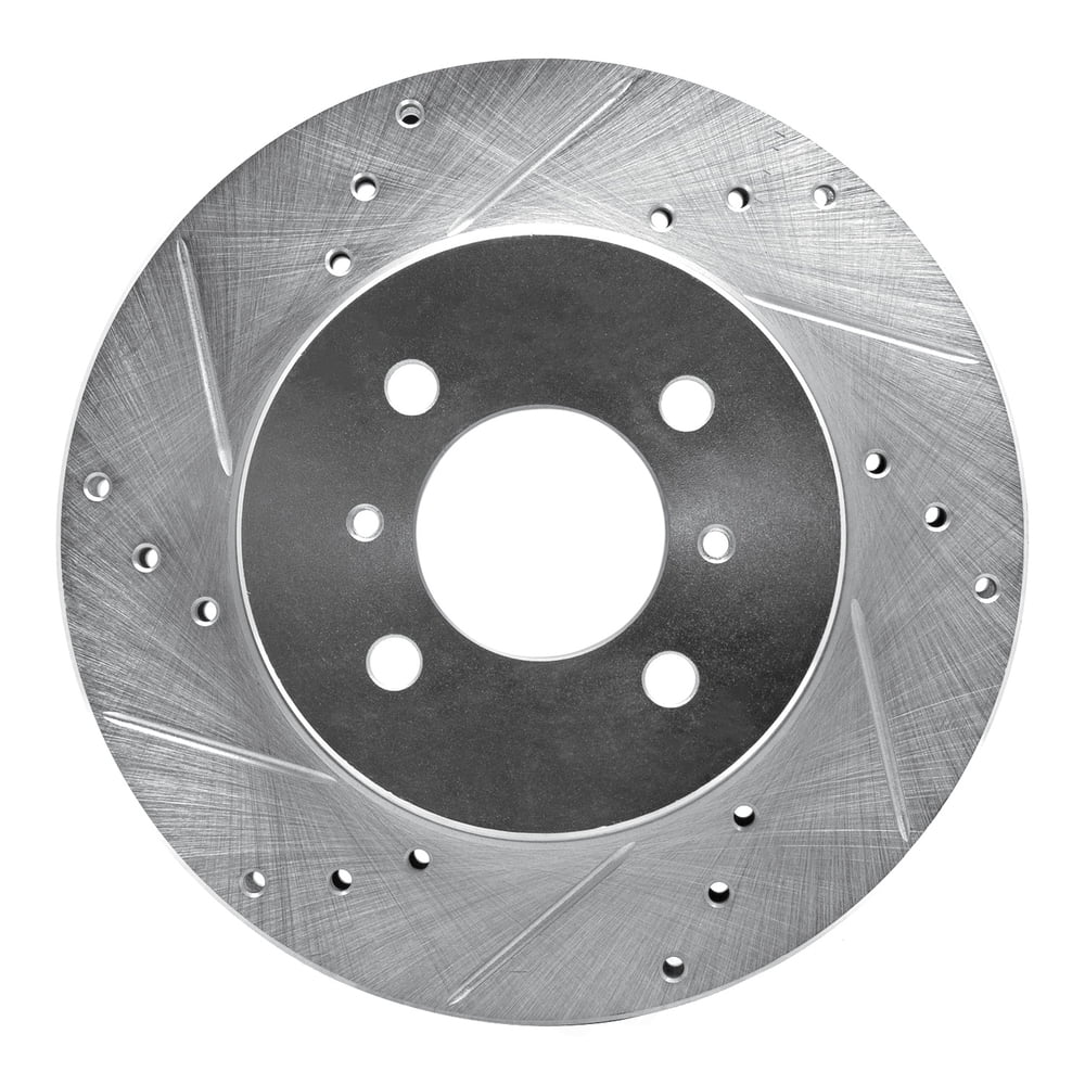 Dynamic Friction Company 631-72033L DFC Brake Rotor - Drilled And Slotted - Silver