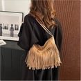 thumbnail image 2 of VeFlora Women's Western Fringe Crossbody Bag, Buckle Shoulder Purse, Adjustable Strap Hobo Bag for Casual Commuting & Daily Use(Khaki/One Size), 2 of 4