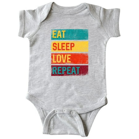 

Inktastic Eat Sleep Love Repeat Gift Baby Boy or Baby Girl Bodysuit
