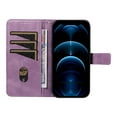 thumbnail image 2 of Designed for iPhone 14 Pro Max Case Wallet, Men Women Flip Folio Cover with PU Leather Stand Credit Card Holders Slots Wrist Strap Magnetic Clasp Phone Case for iPhone 14 Pro Max, Purple, 2 of 6