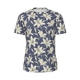 thumbnail image 5 of Wukai Lilies Flowers Print Men's Short-Sleeved Mesh T-Shirt,Quick-Dry Short Sleeve Workout T-Shirt-Large, 5 of 8