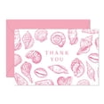 thumbnail image 1 of Paquete de 24 tarjetas de agradecimiento Whaline con forma de concha rosa, 10 x 15 cm, 1 of 7