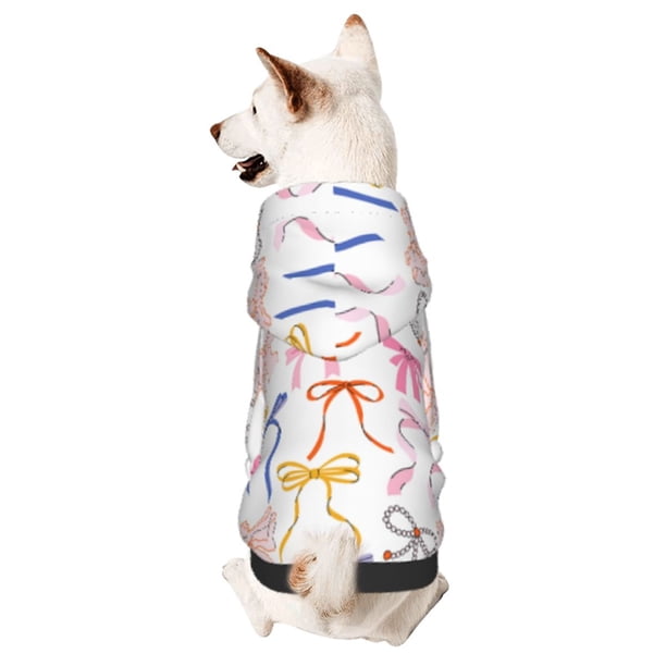Balery bow ribbons Sudadera con Capucha para Perros Pequeños – Ropa para Mascotas, Disfraz para Perros y Gatos, Ideal para Fiestas y Cosplay-X-Large