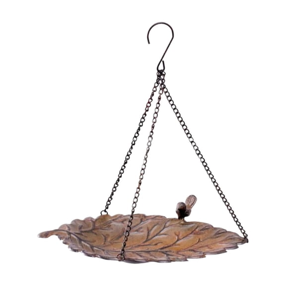 SLYNSHome Hanging Bird Bath Hanging Bird-Feeder Garden Decorations Hummingbird Bath Tray Wildlife Feeder Plate Water Bowl for Outdoors Patio Decor