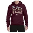 thumbnail image 2 of Positivity saying Pop Culture Unisex Graphic Hoodie Sweatshirt, Maroon, Large, 2 of 3