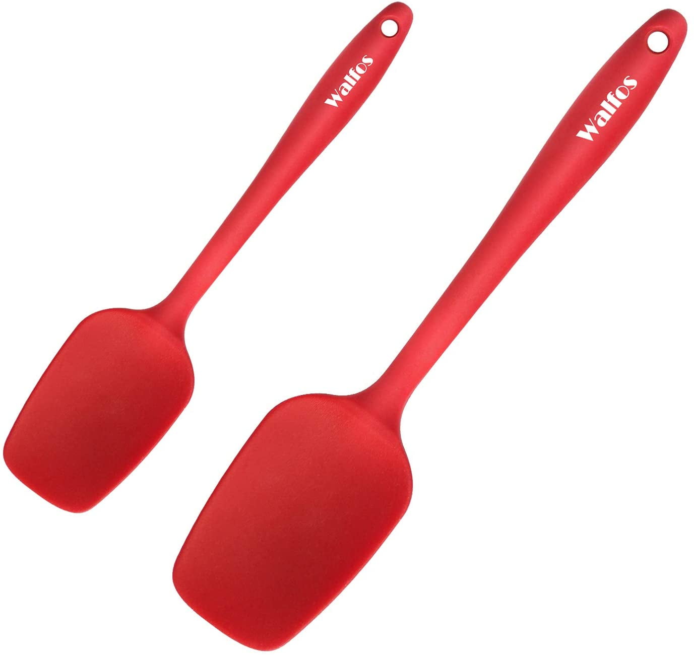 Premium Silicone Spatulas & Spoon with Steel Core-BPA Free and Antibacterial-Red 