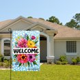 thumbnail image 2 of Amhnf Floral Welcome Garden Flag For Home Outdoor Garden Yard Decor 12x18 inch, 2 of 5