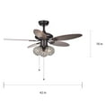 thumbnail image 3 of Casimer 5-blade 3-light Crystal Bronze 42" Ceiling Fan, 3 of 5