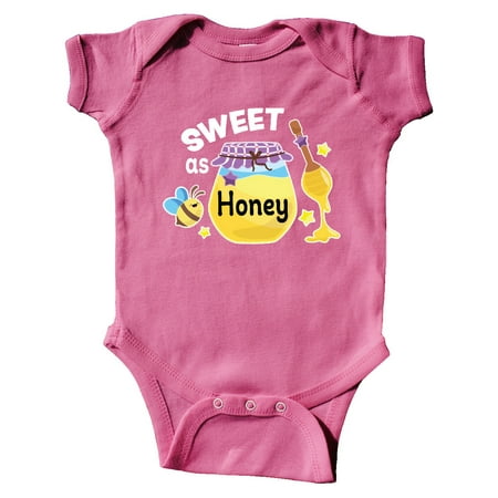 

Inktastic Sweet as Honey with Honey Jar and Bee Gift Baby Girl Bodysuit