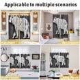 thumbnail image 6 of Vintage Bear Kitchen Curtains 63 Inch Length, Retro Farmhouse Country Wooden Grain Grommet Top Bedroom Living Room Curtains, Light Filtering Cafe Curtain Drapes 2 Panels Set 84''x63'', 6 of 9