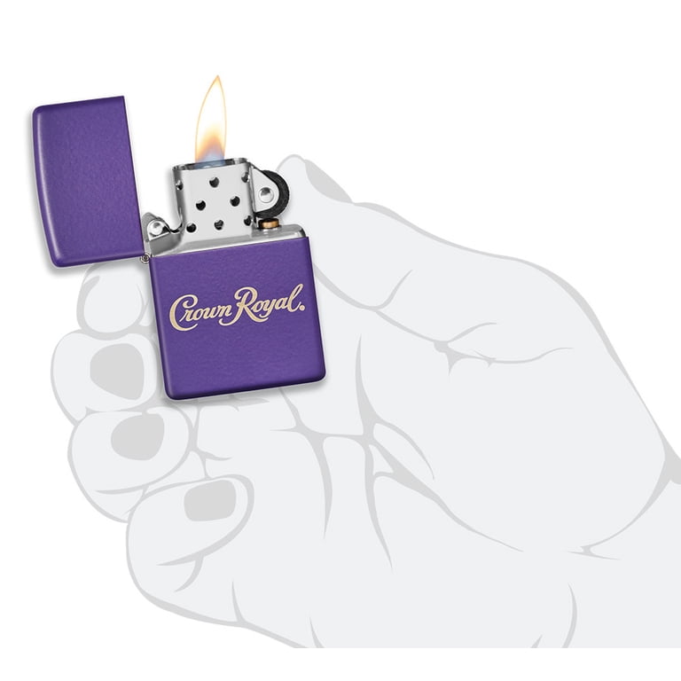 Zippo Crown Royal Logo Purple Matte Pocket Lighter - Walmart.com