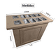thumbnail image 2 of Barra de Snacks Plegable MDF con Insertos de Acero Inoxidable, 2 of 5
