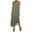 Army Green, variant on WIZUTIZ Sundresses for Women Baggy Casual Midi Dress Solid Beach Dress Crew Neck Sleeveless Tank Dress for Womens Button Down Asymmetrical Stretch Outdoor Dress Army Green XXL