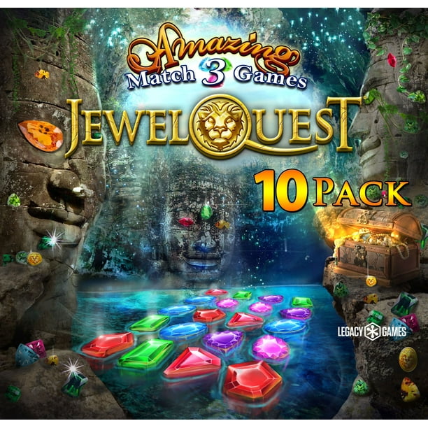 Amazing Match 3 Games Jewel Quest (PC DVD), 10 Pack