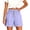 Purple, variant on Sheghy Workout Shorts Women 100%Cotton Women Summer Fashion Solid Quick Dry Sports Drawstring Dual Pocket Knee-Length Shorts Black S
