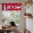 thumbnail image 6 of Red Christmas Snowman Kitchen Valances for Windows 54x18 Inch Kitchen Curtains Valances Rod Pocket Xmas Snowflakes Winter Deer Bathroom Window Valances for Window Treatment Decor, 6 of 6