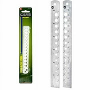 SE 9263SR 6" Stainless Steel Ruler in SAE and Metric with Drill Gauge