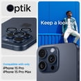 thumbnail image 2 of Protector de pantalla para lente de cámara Spigen Glastr EZ Fit para iPhone 15 Pro Max/iPhone 15 Pro Blue Titanium, paquete de 2, 2 of 8