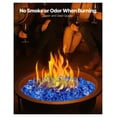 thumbnail image 4 of Fire Glass Rocks, 20 LBS Cobalt Blue - 1/2 Inch Firepit Glass for Fireplace, Smokeless Reflective Fire Glass for Outdoor Fire Pit Table, Landscaping Decor, 4 of 6