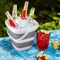 thumbnail image 5 of Collapsible Bucket, 5L 1.3Gallon Small Cleaning Mop Buckets for Household Outdoor Car Washing Tub Plastic Foldable Portable Camping Beach Sand Water Pot Pail Space Saving Square, 5 of 5