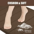 thumbnail image 4 of NEWEEN Bath Mats for Bathroom Non Slip - Memory Foam U-Shaped Bath Rug Coral Velvet Super Water Absorbent Polyster Soft Shaggy Anti-Slide For Bathroom Floor Rug - 20" x 24", 4 of 5
