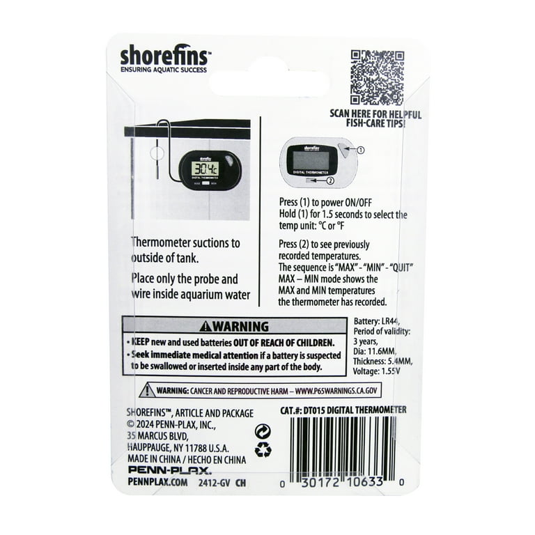 Shorefins LCD Digital Aquarium Thermometer, 158°F Range photo 7