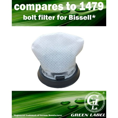 Filter Boost - For Bissell Bolt Vacuum Filter (compares to 1479). Genuine Green Label product