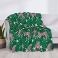 thumbnail image 3 of Uemuo Tropical Leopard Printed Throw Blanket for Couch, Fluffy Fuzzy Blankets for Bed, Sofa, Cozy Flannel Faux Fur Blanket-60"x50", 3 of 6