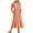 Orange-A, variant on QUYUON Womens Spaghetti Strap Midi Dress with Pockets Summer Sleeveless Square Neck Tank Dresses Pleated A-Line Ruffle Hem Flowy Loose Casual Beach Dresses Tshirt Mid-Length Dress Army Green-A M