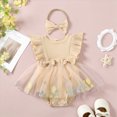 thumbnail image 2 of Baby Onesies Girl Baby Girl Mesh Princess Crawling Romper Skirt Headband 2-Piece Set Comfortable Soft Breathable 3 6 12 18 Months, 2 of 5