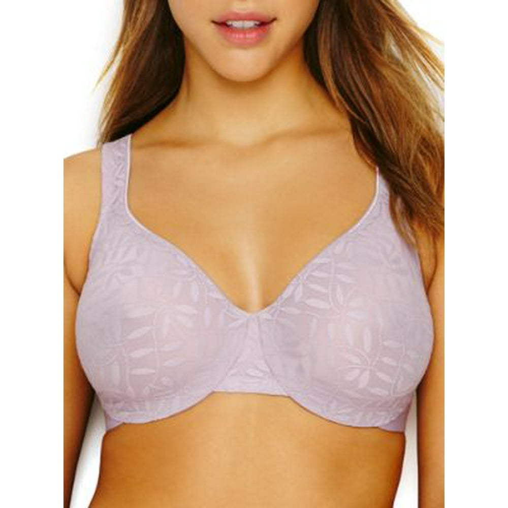 Olga Olga Womens Sheer Leaves Minimizer Bra Style35519