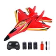 thumbnail image 3 of Avión RC Fácil de Volar con Giroscopio Resistente con Luz LED Avión de Juguete Control Remoto Batería Roja Tres, 3 of 9