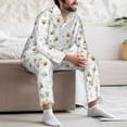 thumbnail image 7 of Honeii Bee Pattern Mens Pajamas Set,2pcs Men's Lounge Long Sleeve Sleep Shirt and Pajama Bottoms Sleepwear Set,Mens Pjs Sets-X-Large, 7 of 7