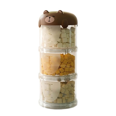 Clear Flexible Pet Treats Storage Box Tiered Design Food Organizers Easy To Maintain And Space Saving for Travel Use by ZAXLVG