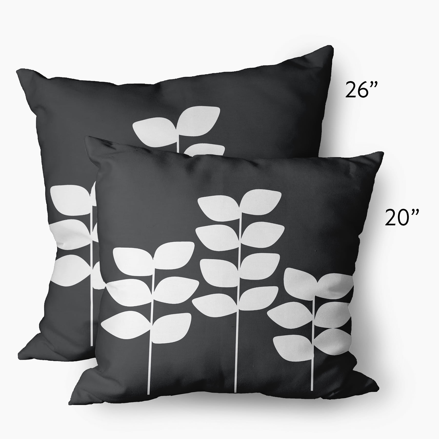 20" x 20" Simply Daisy Simple Stems Decorative Throw Pillow