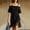 Black, variant on Off The Shoulder Women Dress Shift Slip Dress Western Dress Petticoat Red Square Neckline Sleeveless Mini Adjustable Strap Summer Dress for Women XL