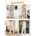 thumbnail image 4 of Gleelist Women Pajamas Sets 2 Piece Cami Top Pants Set V Neck Pj Lace With Pockets Soft Sleepwear, 4 of 6